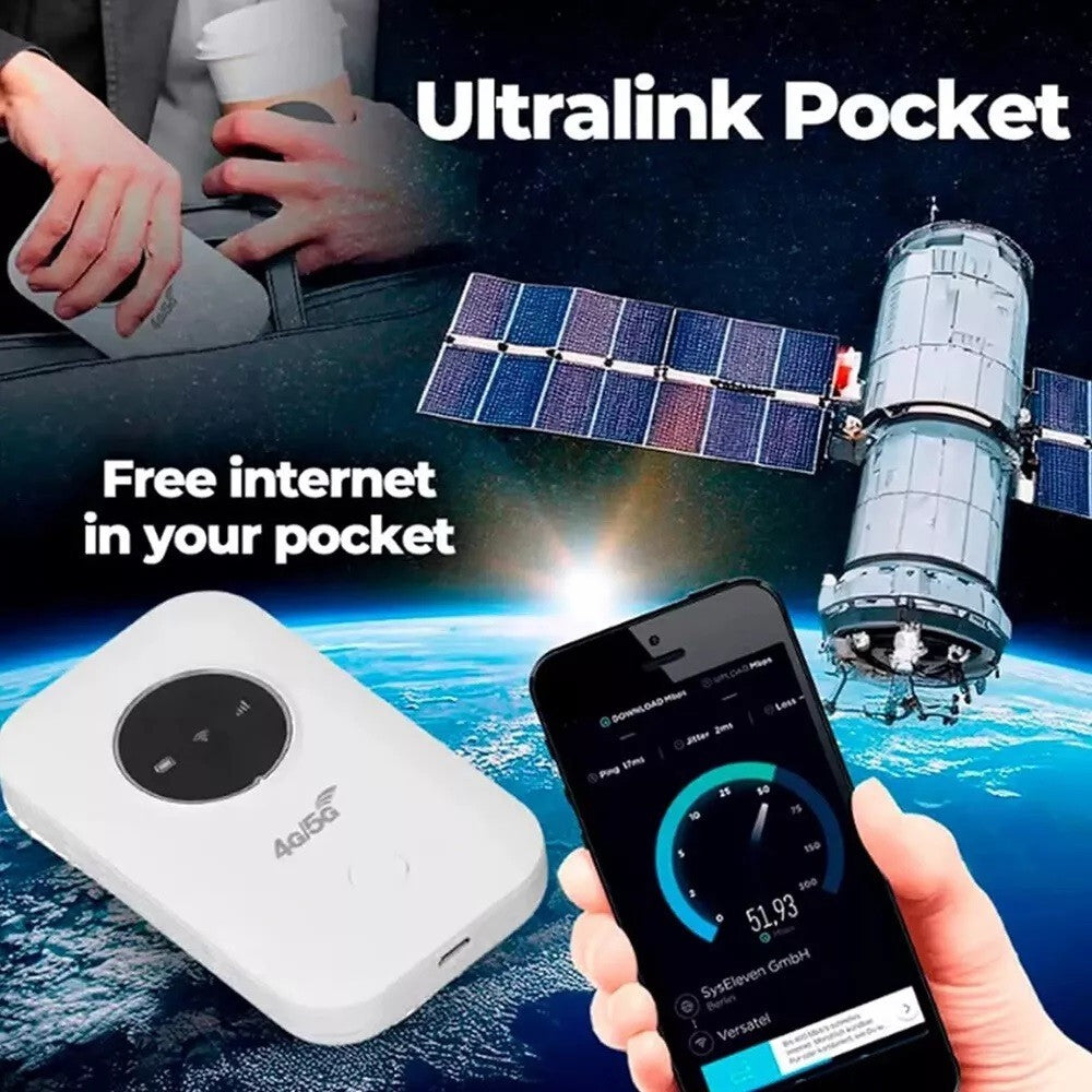 Portable 4G/5G WiFi Satellite Internet Ultralink Pocket High Speed Smart Router