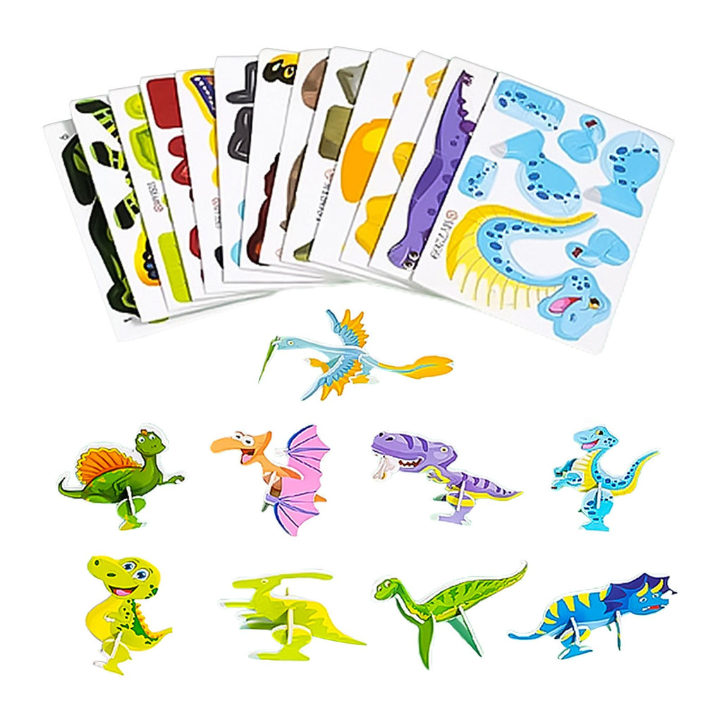 100Pcs Educational 3D Cartoon Puzzle - 2026 New 3D Puzzles for Kids Toys