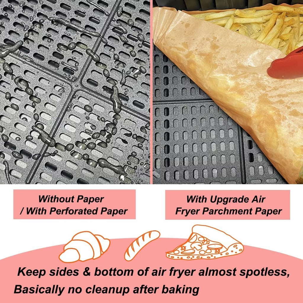 100/200 Air Fryer Liners Disposable Paper Liners Non Stick Parchment Paper Liner