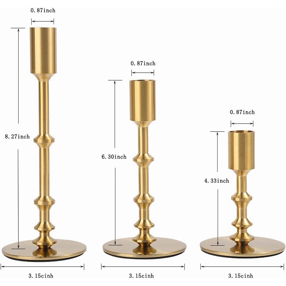 Gold Candle Holders,Modern Candle Stick Holders for Table Mantel Wedding