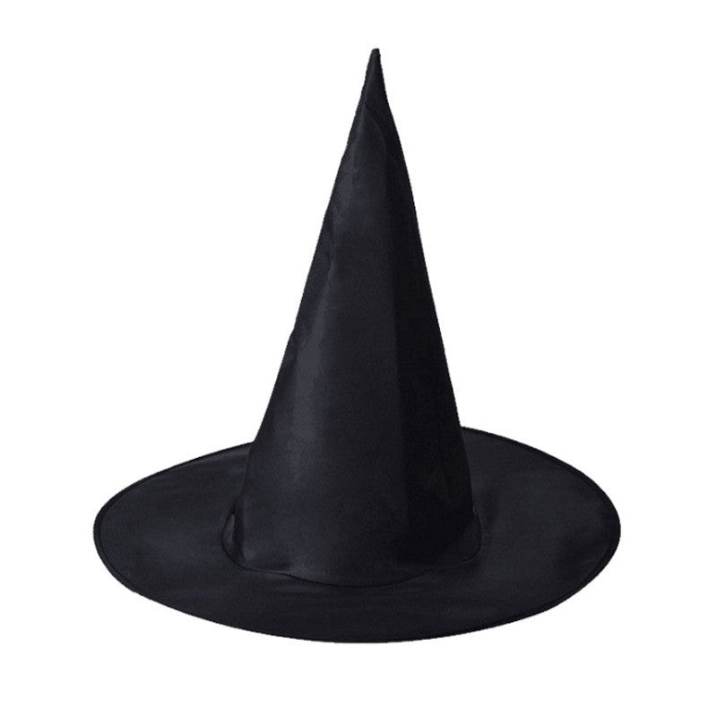 Halloween Crumpled Witch Hat Black Velvet Wizard Hat Cosplay Accessories UK