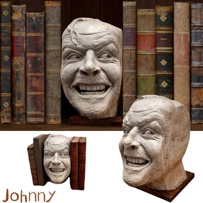 Here's Johnny Sculpture of The Shining Resin Desktop Ornament Bookend Library