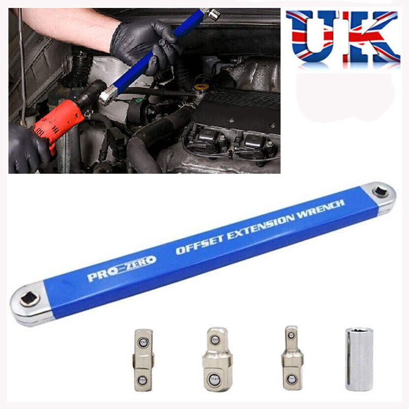 Ratchet Wrench Extender Set – Offset Spanner & Adapter Socket Extension, UK
