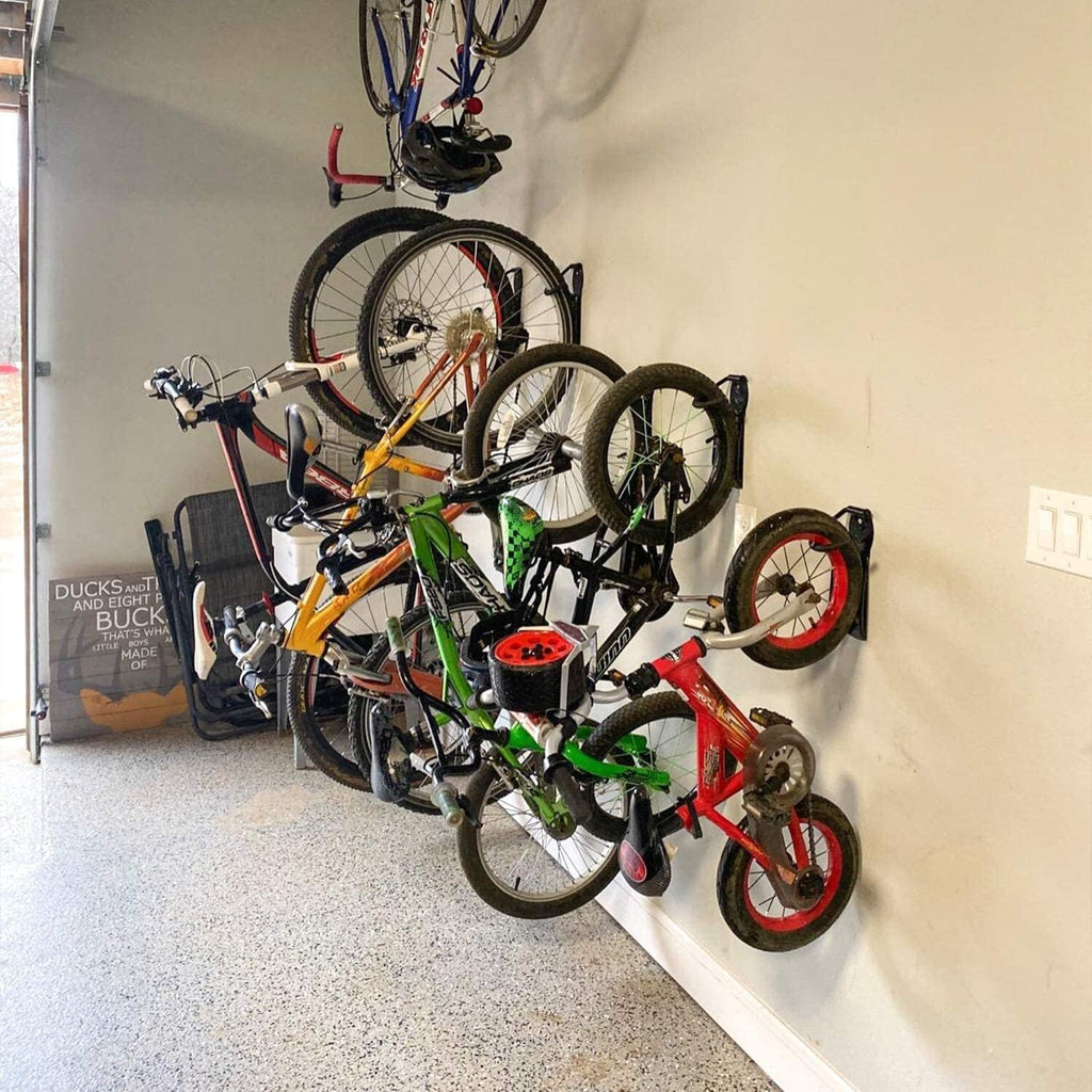 4x Bike Stand Storage Wall Mount Hook Steel Bicycle Rack Garage Hanger Holder