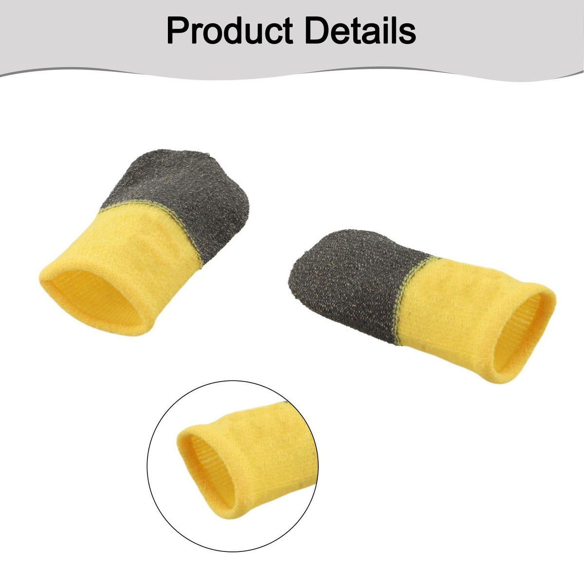 For Mobile Gaming Accessories Silver Fiber Thumb Sleeves for Precision Control