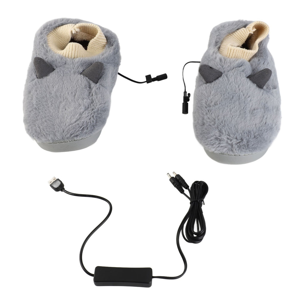 USB Heated Slippers Soft Winter Foot Warmer For Men