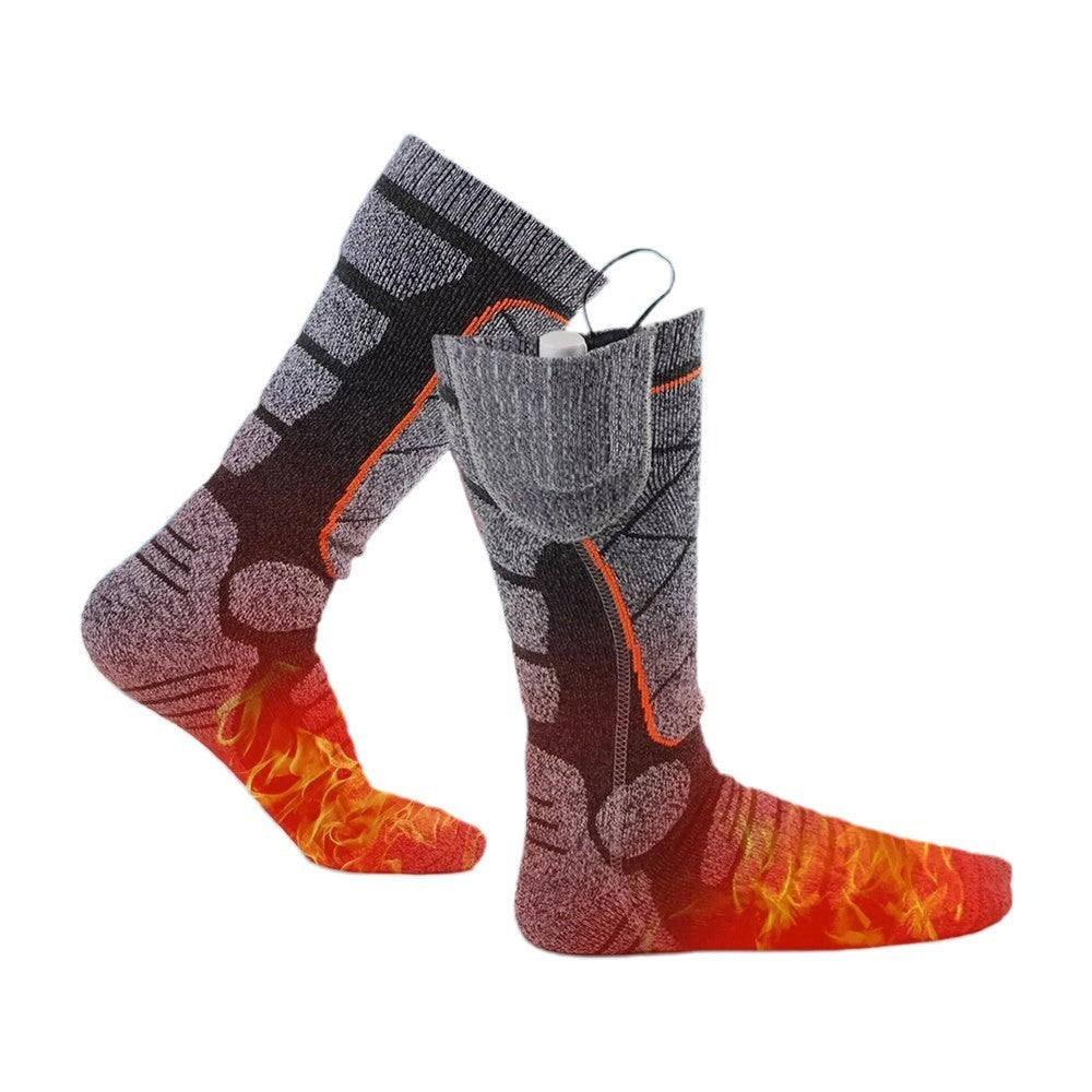 4400mAh Rechargeable Heated Socks for Men Women,Washable Electric Warming Sock