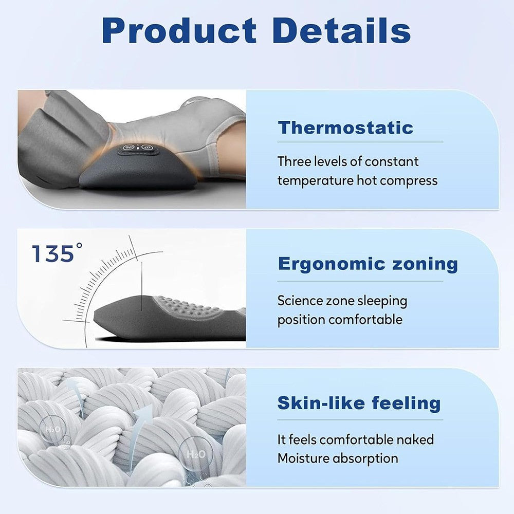3-in-1 Electric Lumbar Support Pillow with Heat,Vibration &Traction,Waist Relief