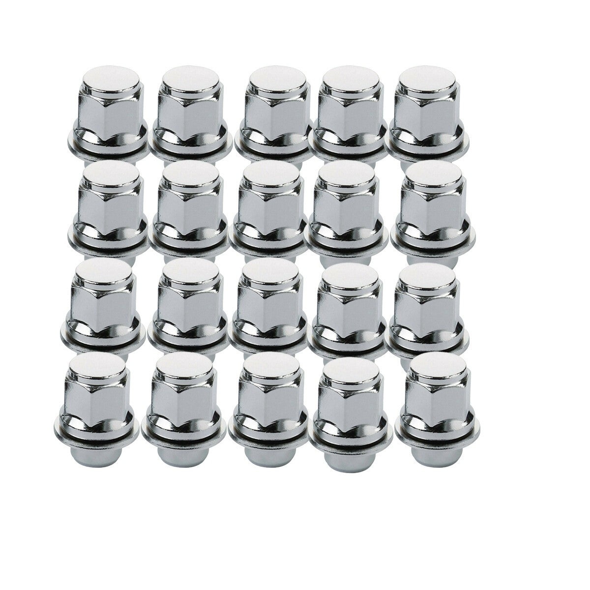 20x For Toyota XF OE Style Alloy Wheel Nuts M12 X 1.5 Chrome 21MM Hex Nut Flat