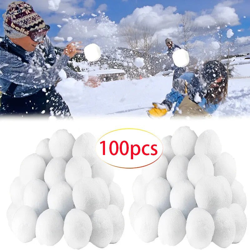 100PCS Indoor White Fake Snowballs Throwing Christmas Winter Tree Xmas Fake Snow