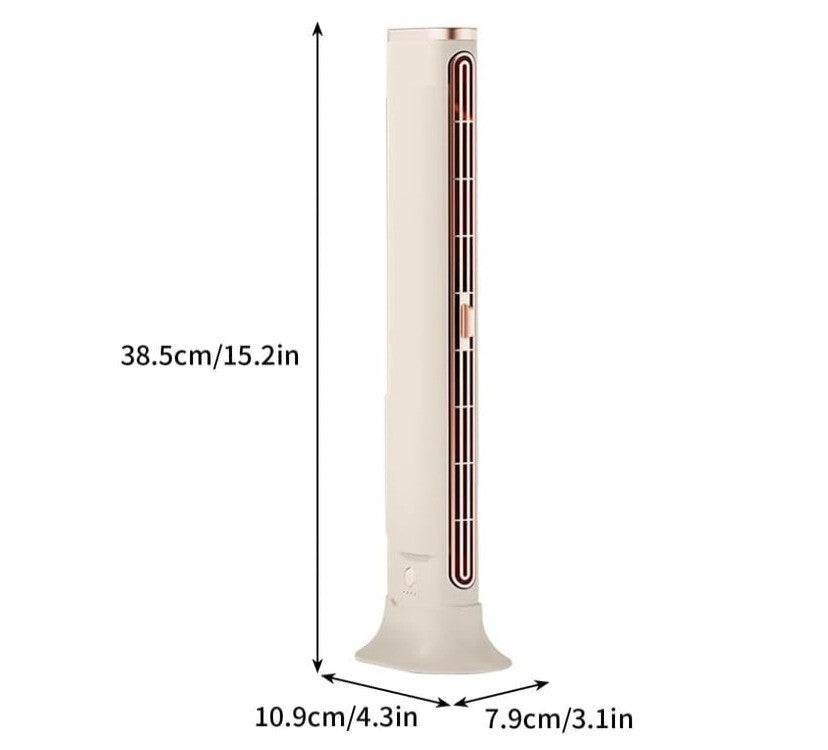 Bladeless Tower Fan USB Charging Dualuse (Vertical/Horizontal) Wind Circulation