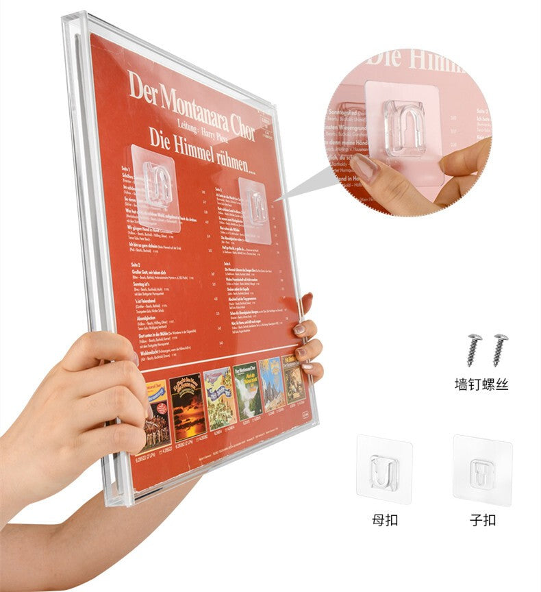 Acrylic Clear Vinyl Record CD Magazines Display Case Dustproof Protective Covers