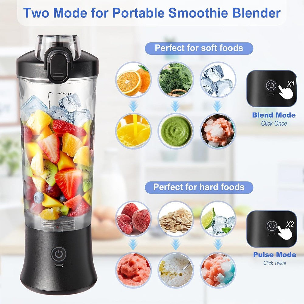 600ML Portable Blender Personal Blenders for Shakes Smoothie Maker Fruit Juicer