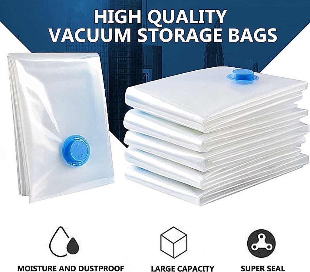 6 x STRONG VACUUM STORAGE SPACE SAVING BAGS VAC BAG SPACE SAVER VACCUM VACUM BAG