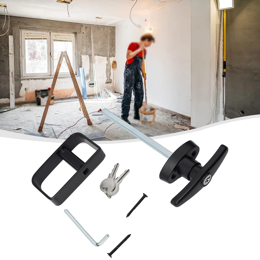 Secure For Shed Door Lock with T Handle and 2 Keys Long lasting Performance