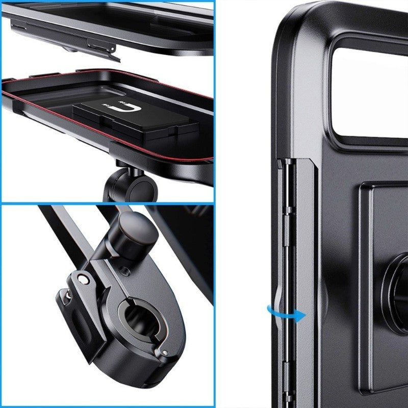 Waterproof Motorcycle Phone Holder Adjustable Mount Phone Bracket for Mobile
