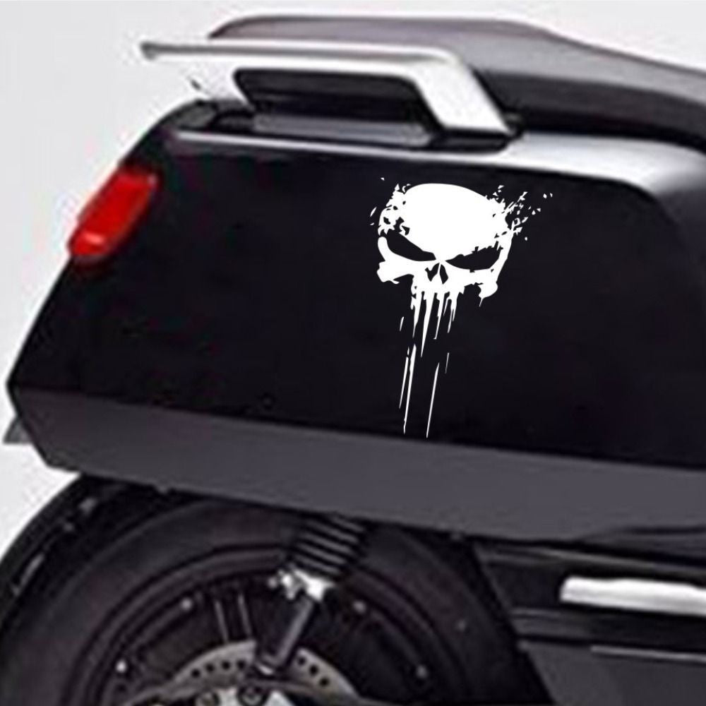 15*10cm Punisher Skull Sticker 3D Car Stickers Car Vinyl Reflective Sticker
