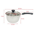 Milk Pot Classic Stainless Steel Thickened With Anti Scald Handle Milk Warme NEW