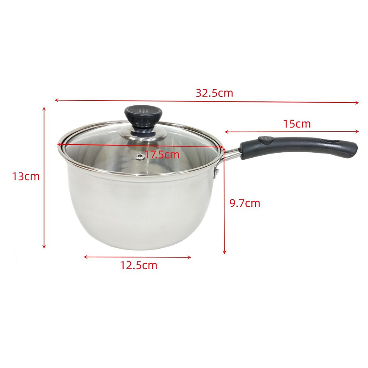 Milk Pot Classic Stainless Steel Thickened With Anti Scald Handle Milk Warme NEW