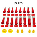Universal Integrated Rubber Nozzle Tool Kit Reusable 22 Piece Rubber Nozzle Tool
