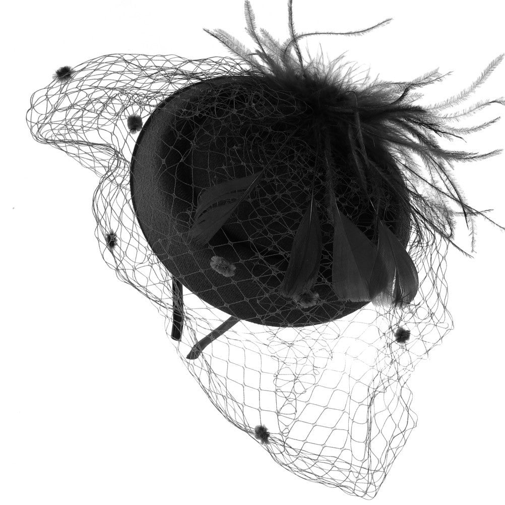 Funeral Veil Fascinator for Women Lady Wedding Headwear Hair Accessories