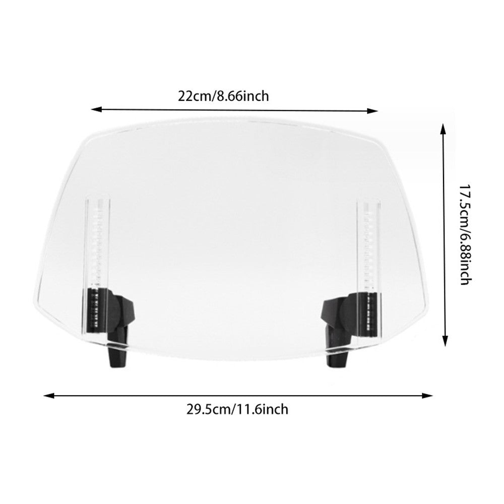 Motorcycle Motorbike Clip On Windshield Wind Screen Deflector Extension Spoiler