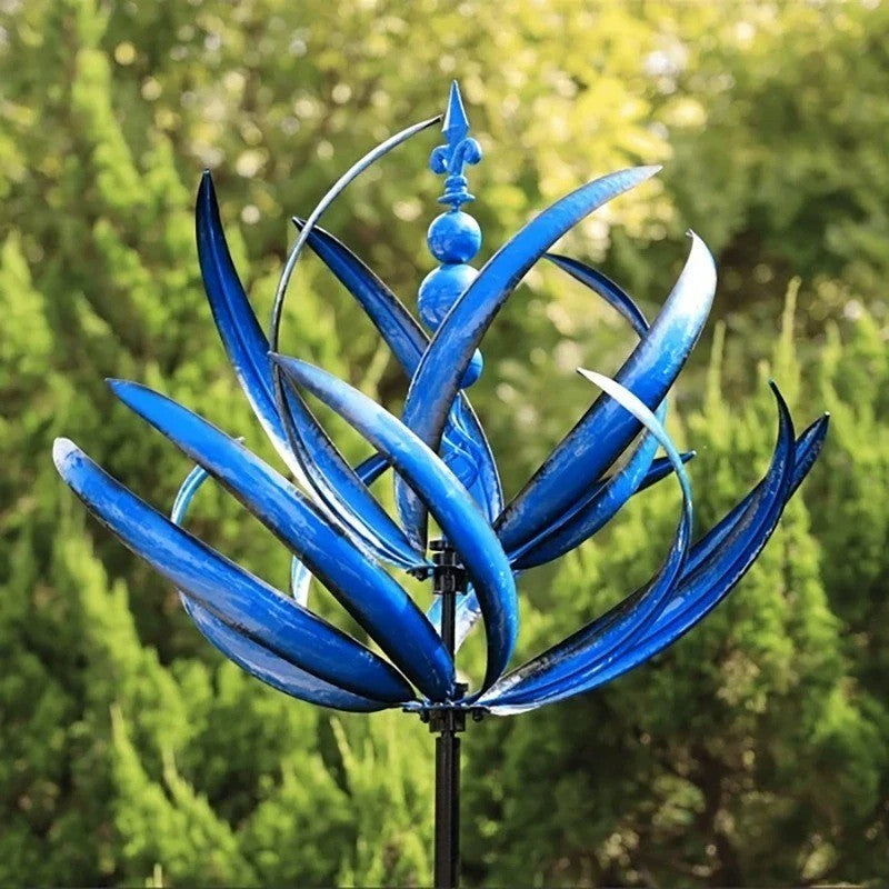 Outdoor Yard Lawn Garden Decor Kinetic Wind Spinner Metal Sculpture with Stake.*