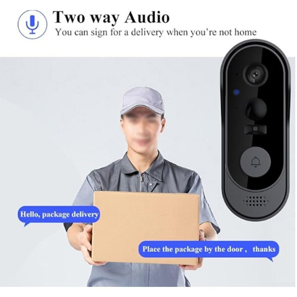 Wireless Smart Video Doorbell WiFi Security Camera Bell Phone Door Ring Intercom