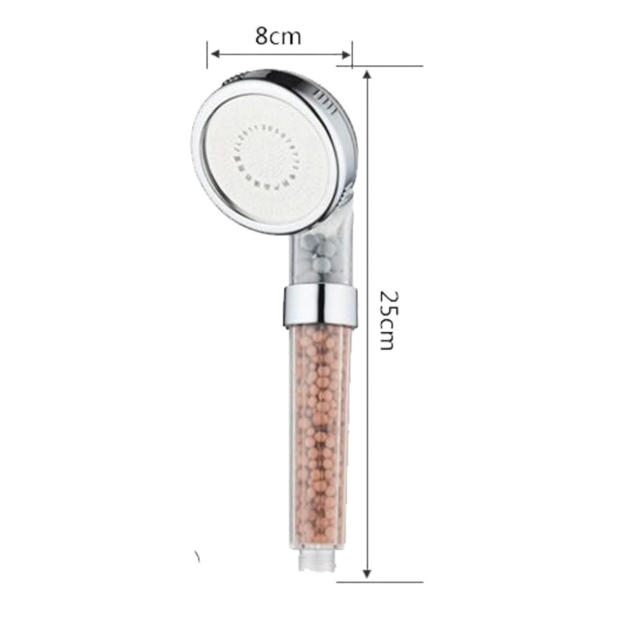 Shower Head High Pressure Universal 30% Water Saving Large Bath 3 Mineral Balls