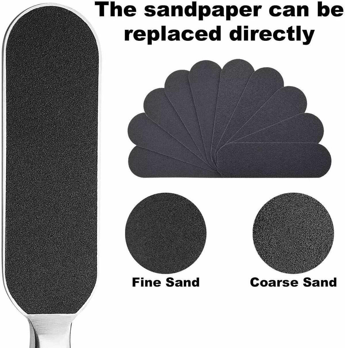 10x Foot File Replacement Pads Corns Callus Removal Pedicure File Refill Pad