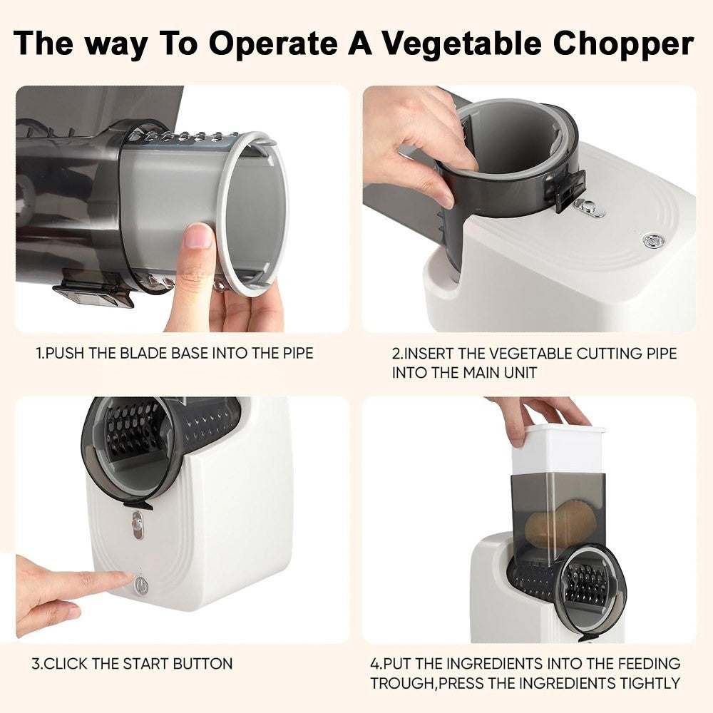 Electric Salad Slicer Fruit Cutter Vegetable Cheese Grater Tool Chopper Maker UK
