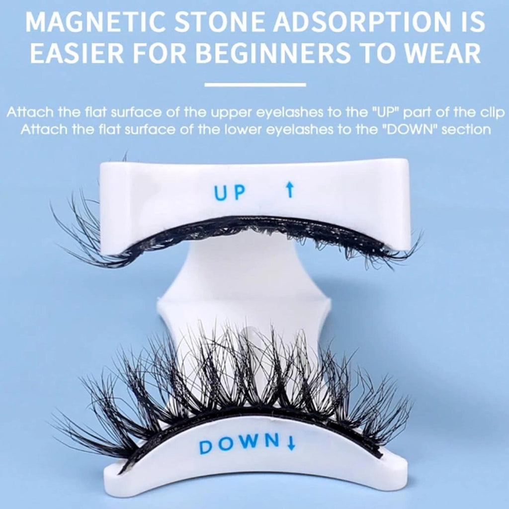 Reusable Natural Magnetic Eyelashes with Applicator No Glue Needed Lashes Kit