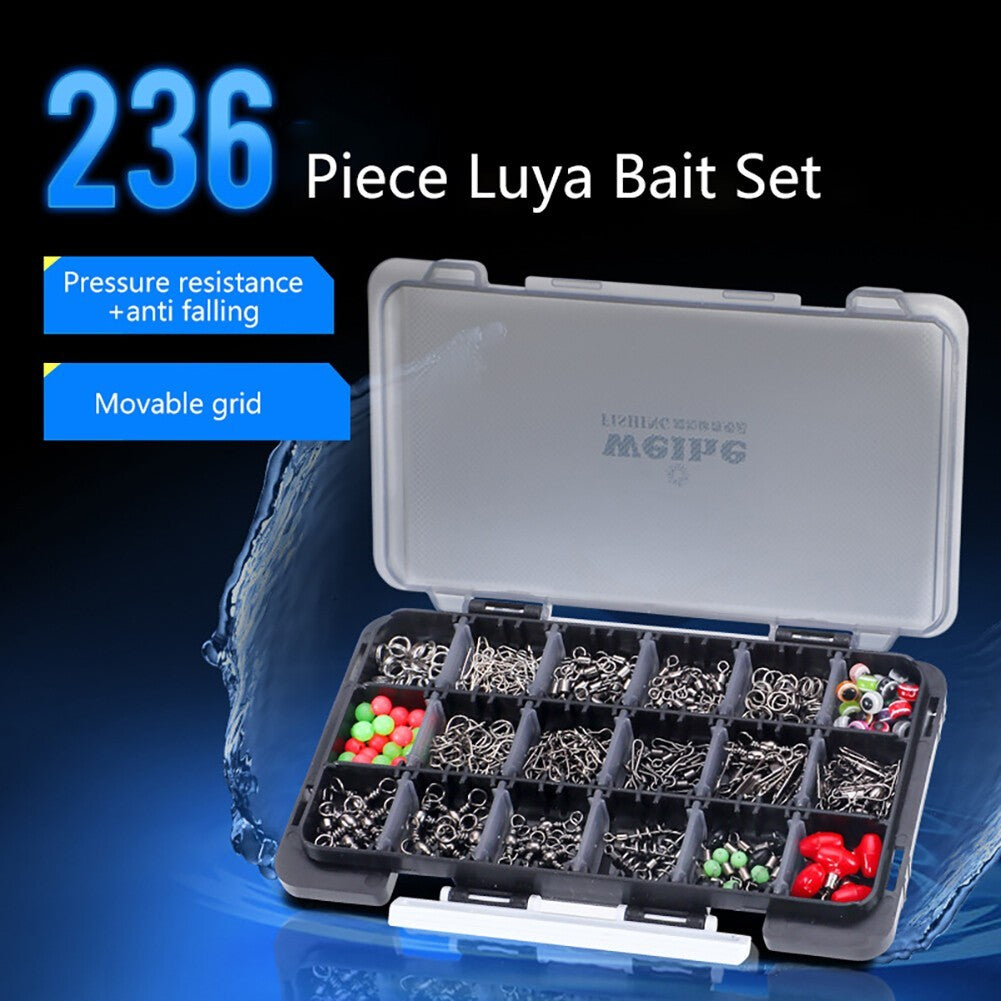 236pcs/set Sea Fishing Tackle Kit Fishing Accessories Set for Outdoor Fishing #