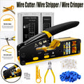RJ45 Pass Through PRO EZ Crimping Tool Crimper CAT 5 5E 6 Connector Mega Kit UK