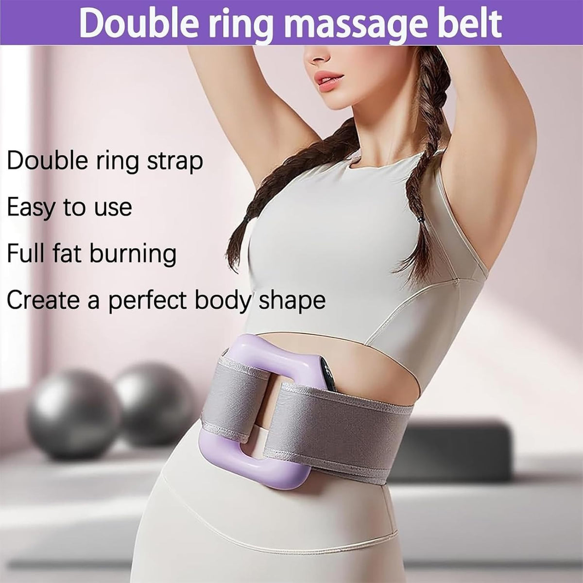 Fast Fat Burning Yoga Ring Massager,Portable Full-Body Electric Fascia Ring