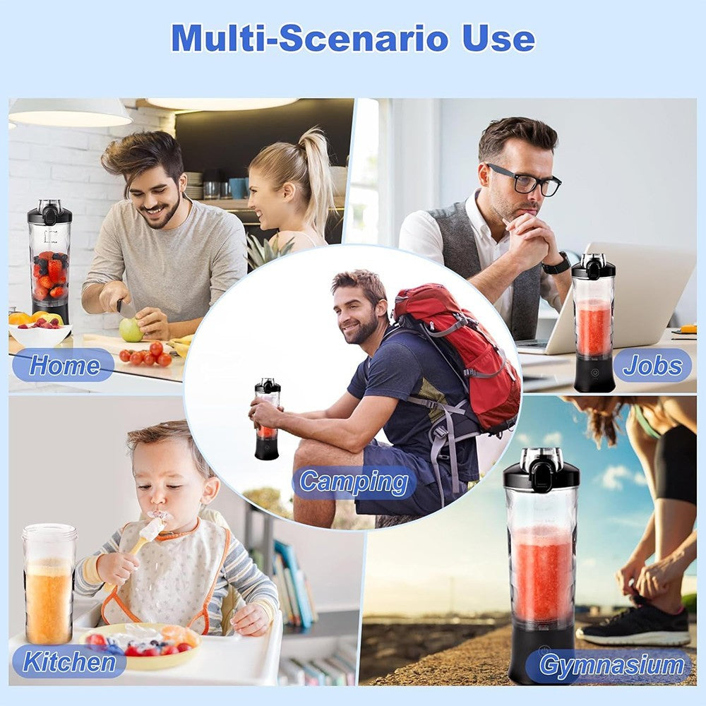 600ML Portable Blender Personal Blenders for Shakes Smoothie Maker Fruit Juicer