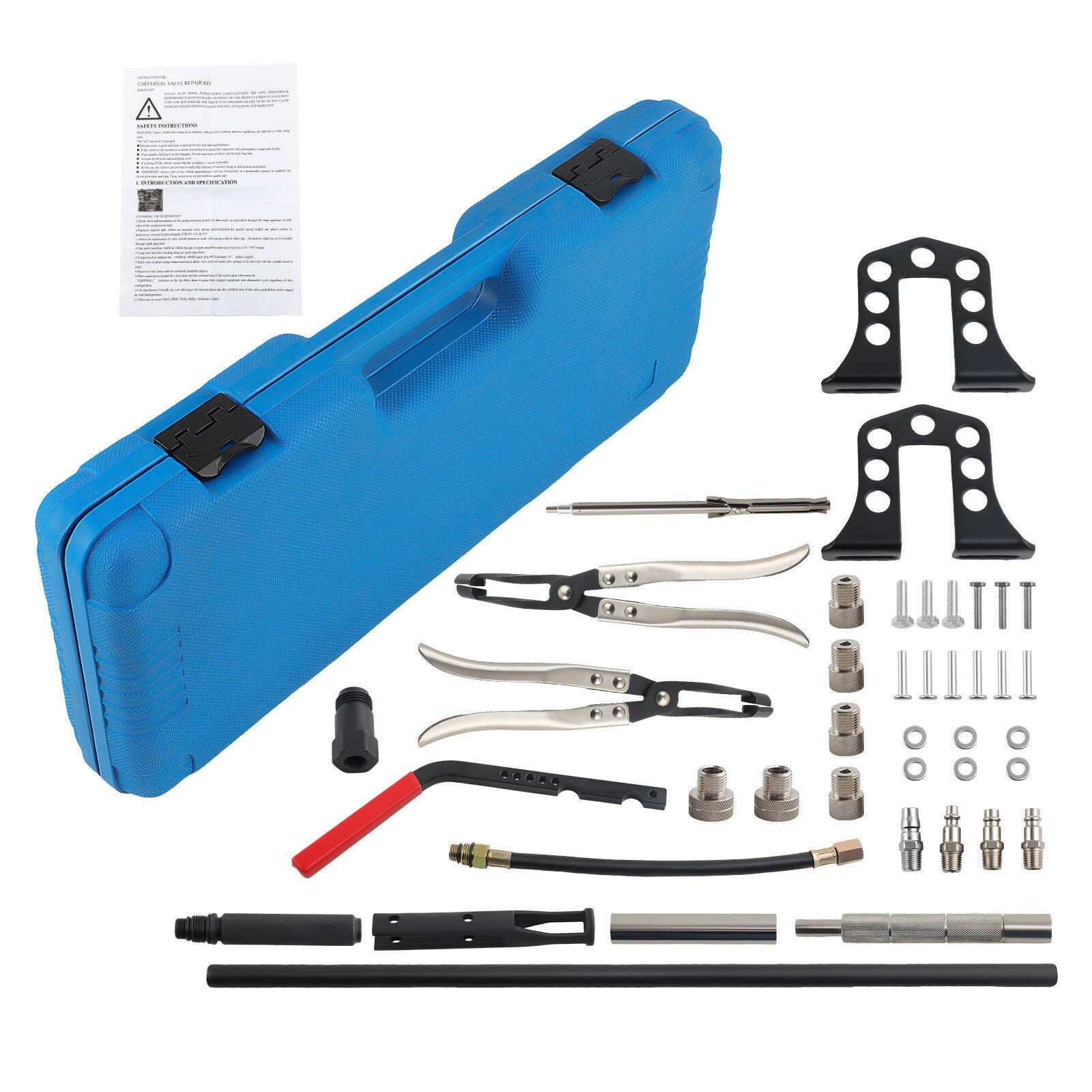 39pcs Cylinder Head Service Tool Set Valve Spring Compressor Removal Installer