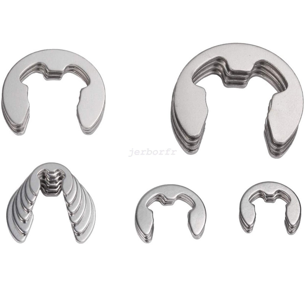400X Assorted M1.5 -M15 Stainless E Clip C Circlip Kit Retaining Snap Ring Set