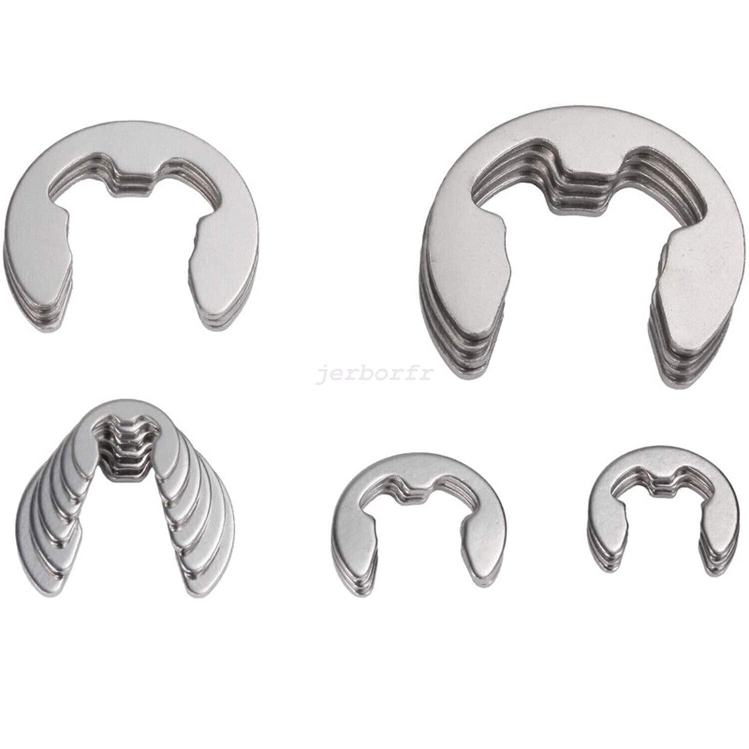 400X Assorted M1.5 -M15 Stainless E Clip C Circlip Kit Retaining Snap Ring Set
