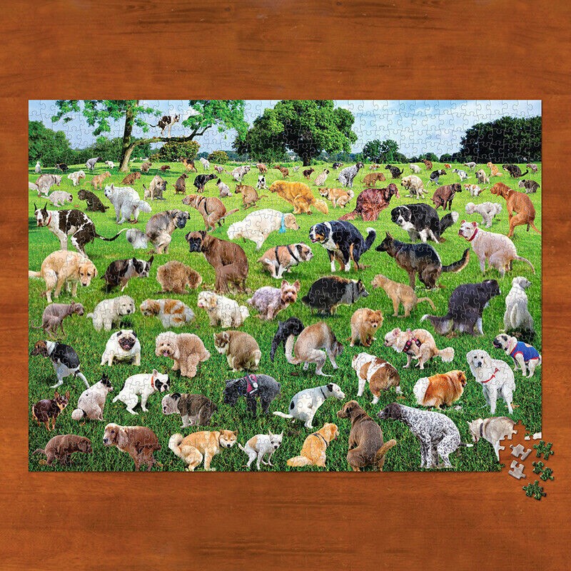 1000 Pieces Jigsaw Puzzle 101 Pooping Puppies Dogs Pooping Puzzles UK