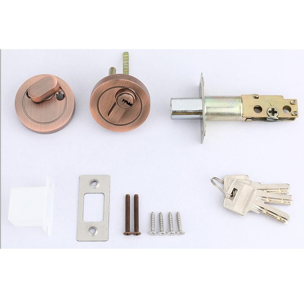 Brass Cylinder Deadbolt Door Lock Security Dead Bolt Locks With 3 Keys #4