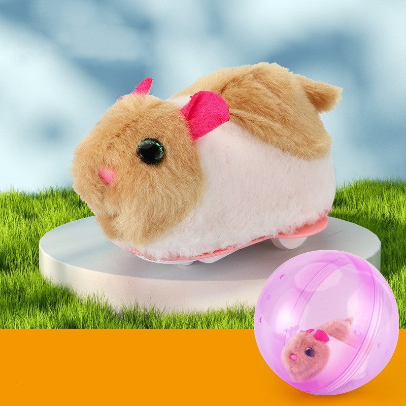 Electric Hamster – ABS | Rolling Ball | Plush Hamster | Interactive Pet Toy