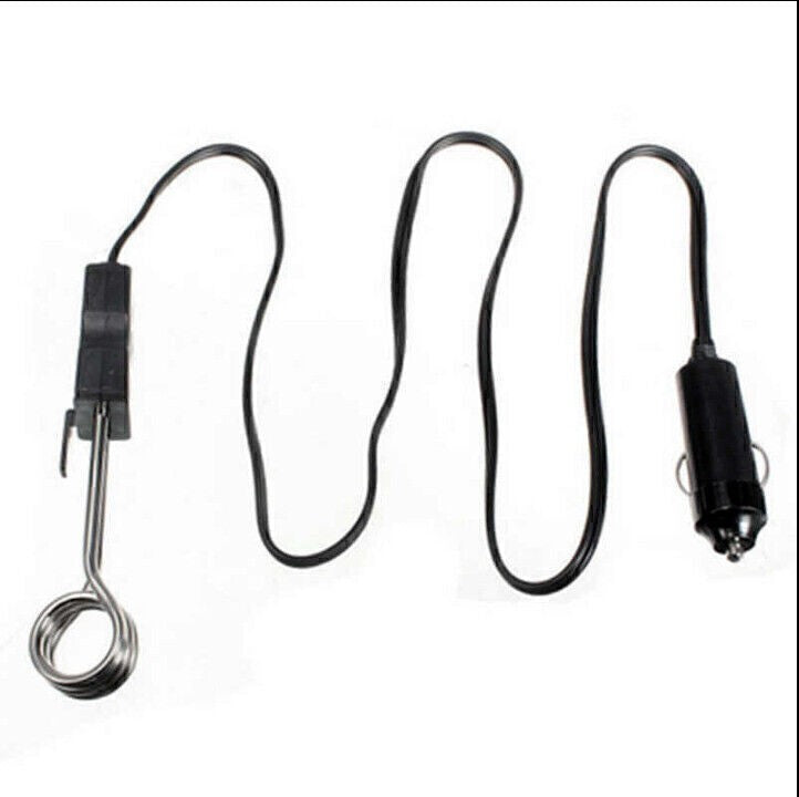 12V TRAVEL IMMERSION HEATER Car/Van/Lorry/Transit Soup/Tea/Coffee/Baby Bottle