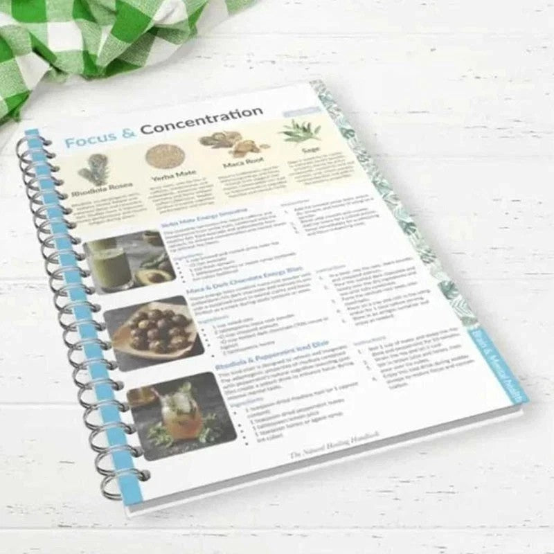 The Natural Healing Handbook, Spiral-Bound Guide for Herbal Remedies and Natural