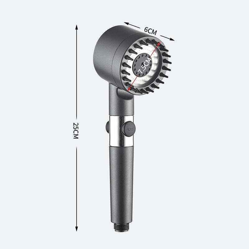 High Pressure Shower Head 3 Modes Water Saving Filter Scalp Body Massage Set