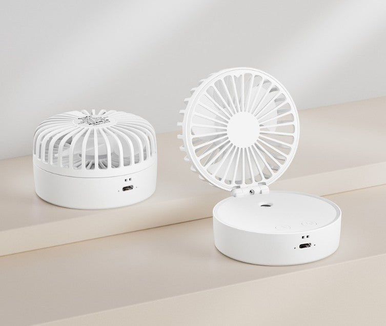 Portable Handheld Fan with Mist Spray Rechargeable Mini Cooling USB Fan