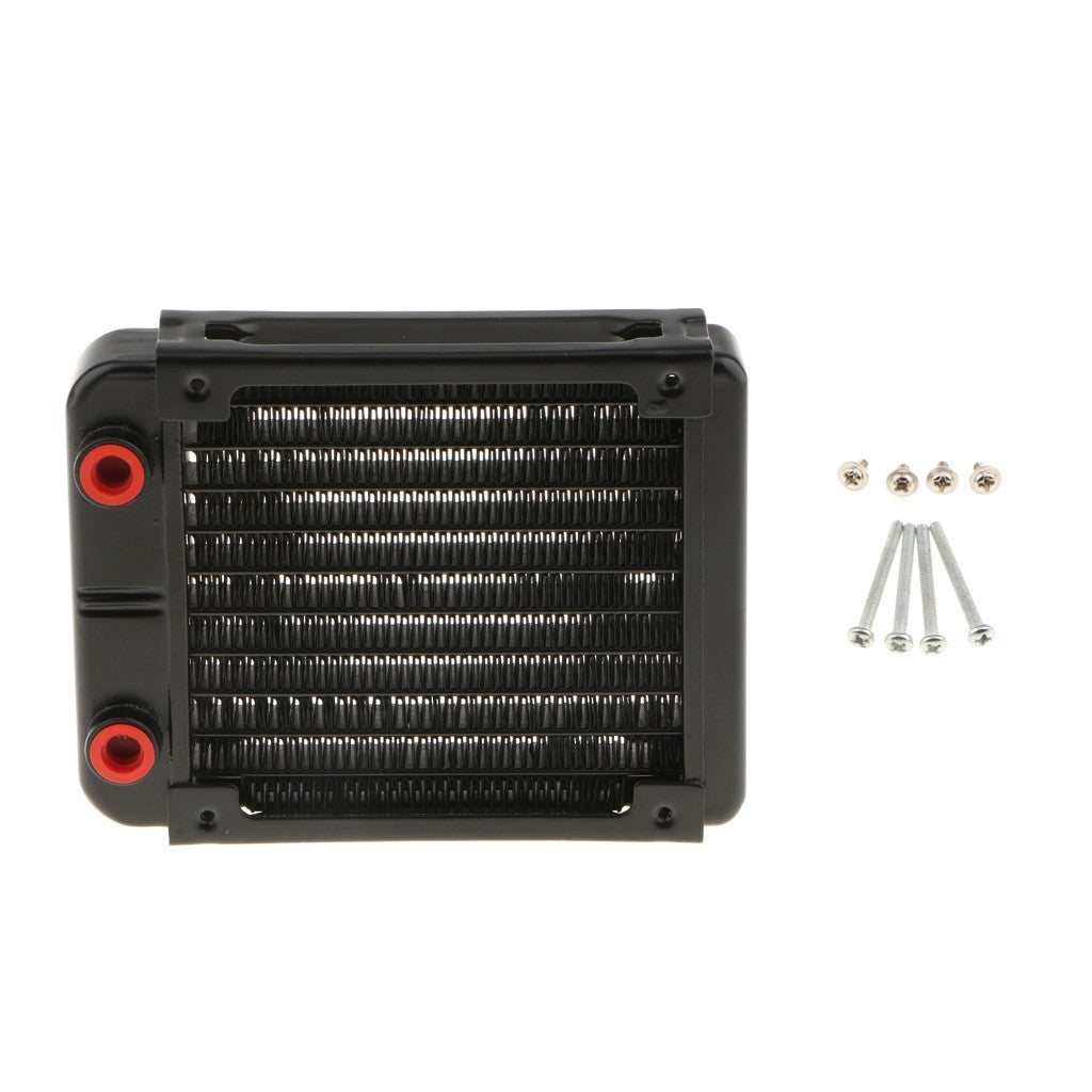 120mm 10Pipe Aluminum Heat Exchanger Radiator for PC CPU CO2 Water Cool G1/4