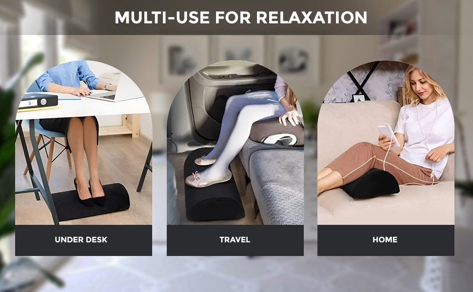 Foot Rest Under Desk High Density Foam Ergonomic Footrest Cushion Pillow UK