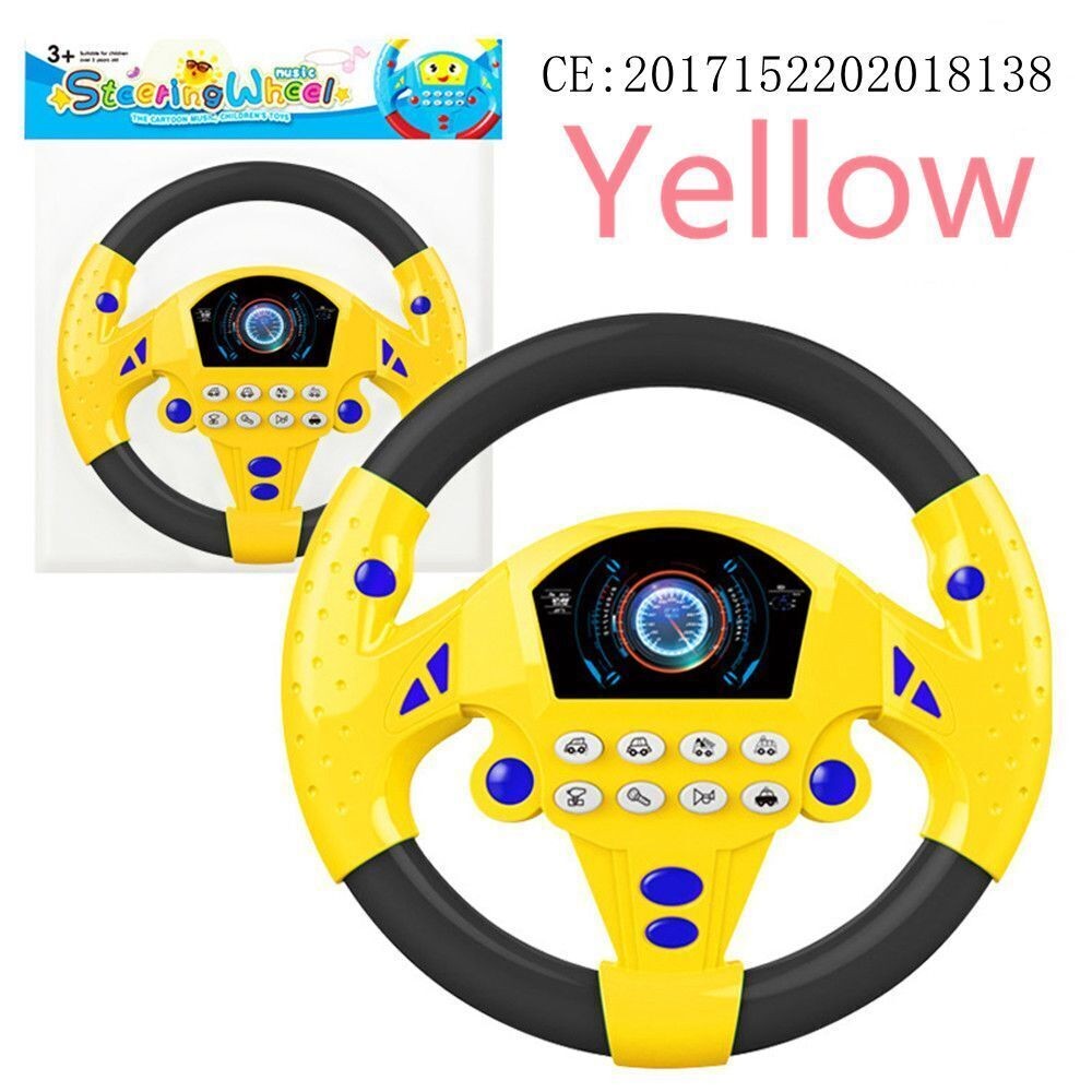 Toy Car Controller Kids Steering Wheel Toys Simulated Sound Driving Pretend Play