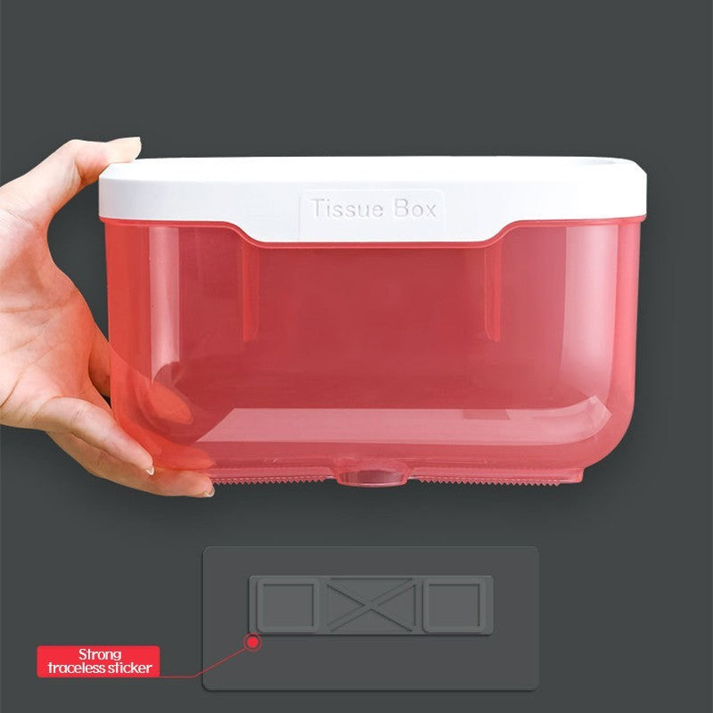 Wall Mounted Toilet Paper Holder Waterproof Tissues Box Shelf Bathroom Organizer